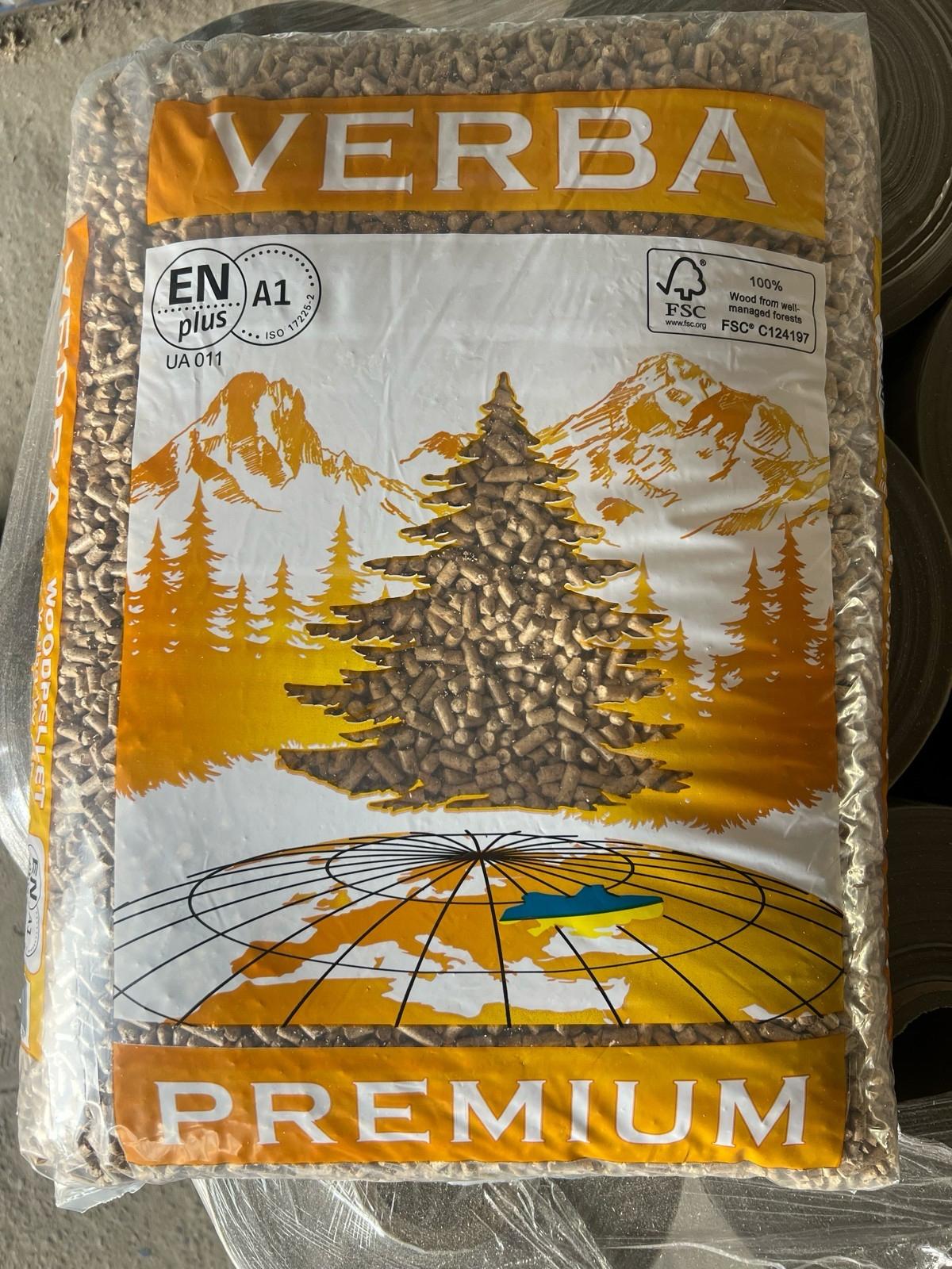 Verba Premium Pellets ENplus A1  70 Säcke -1050 kg (15kg = 6,64 € in der Palette)